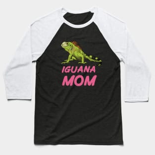 Iguana Mom for Iguana Lovers, Pink Baseball T-Shirt